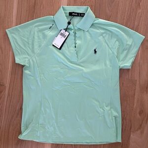 RLX Ralph Lauren Mint Green Tennis Golf Polo Shirt Size L